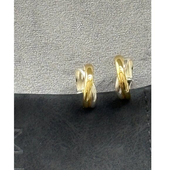 New MEGA Jewelry Crossover Hoop Earrings - Picture 2 of 5